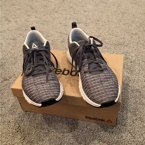 Reebok Women’s Dark Gray and White Athletic Shoes